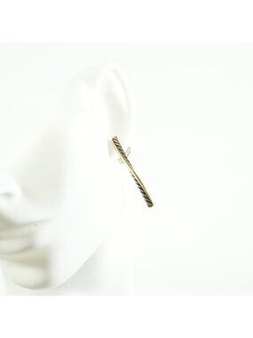David Yurman crossover earring in Sterling Silver with 18k yellow gold